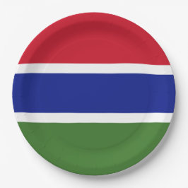 Plato De Papel Bandera de Gambia