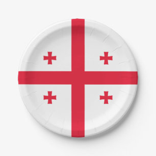 Plato De Papel Bandera de Georgia