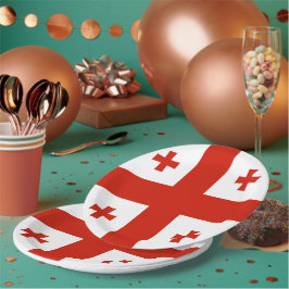 Plato De Papel Bandera de Georgia