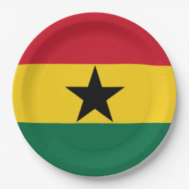 Plato De Papel Bandera de Ghana