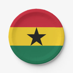 Plato De Papel Bandera de Ghana