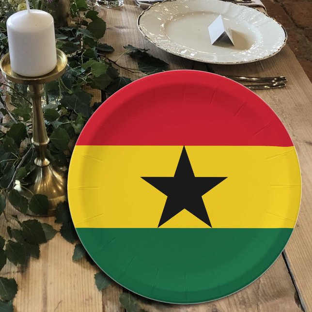 Plato De Papel Bandera de Ghana, fiesta, deportes, Ghana (Subido por el creador)