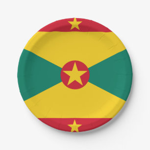 Plato De Papel Bandera de Granada