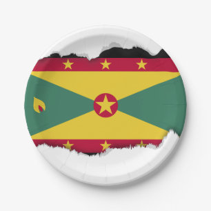 Plato De Papel Bandera de Grenada