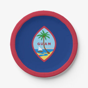 Plato De Papel Bandera de Guam