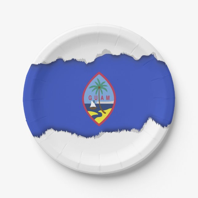 Plato De Papel Bandera de Guam (Anverso)