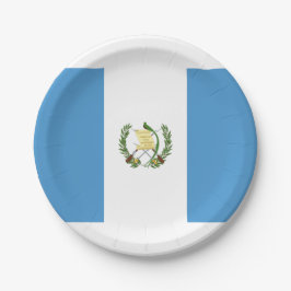 Plato De Papel Bandera de Guatemala