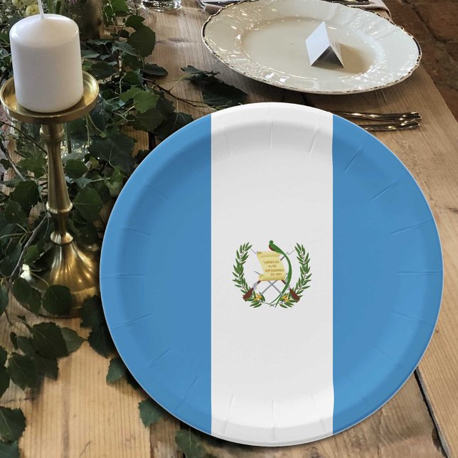 Plato De Papel Bandera de Guatemala, fiesta, deportes, Guatemala (Subido por el creador)