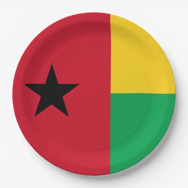 Plato De Papel Bandera de Guinea-Bissau (Anverso)