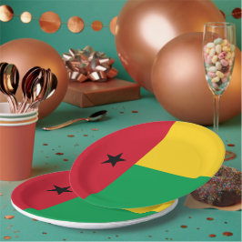 Plato De Papel Bandera de Guinea-Bissau