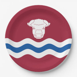 Plato De Papel Bandera de Herefordshire (condado del Reino Unido)