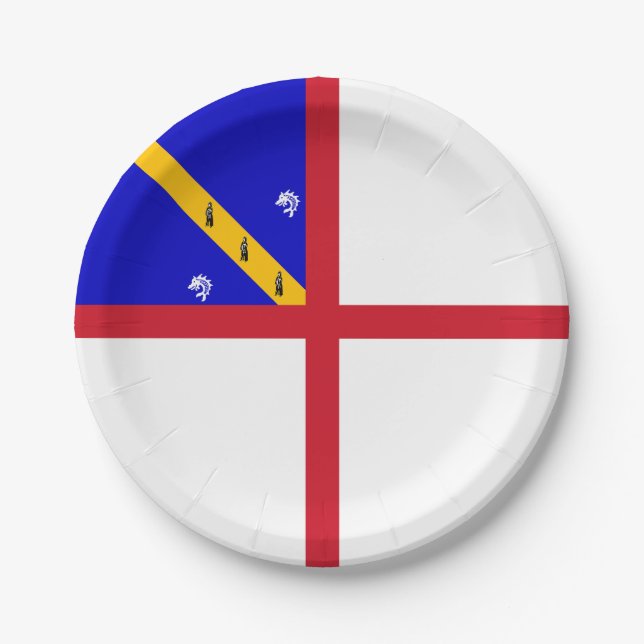 Plato De Papel Bandera de Herm (Anverso)