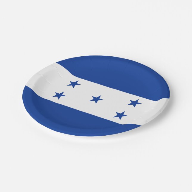 Plato De Papel Bandera de Honduras (Angular)