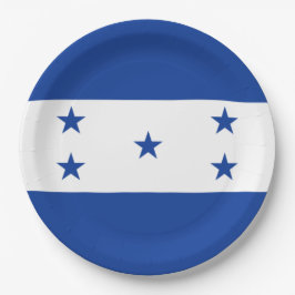 Plato De Papel Bandera de Honduras