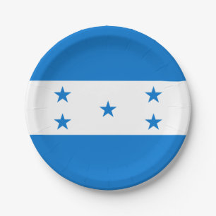 Plato De Papel Bandera de Honduras