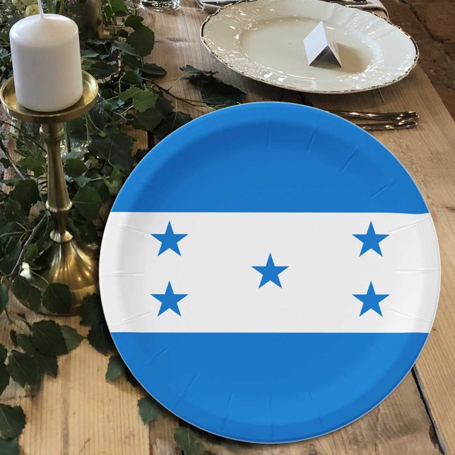 Plato De Papel Bandera de Honduras, fiesta, deportes, Honduras (Subido por el creador)