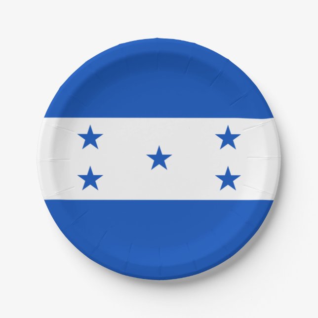 Plato De Papel Bandera de Honduras Plate (Anverso)