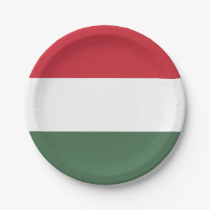 Plato De Papel Bandera de Hungría