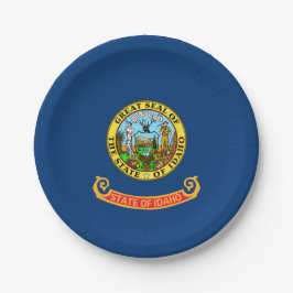 Plato De Papel Bandera de Idaho