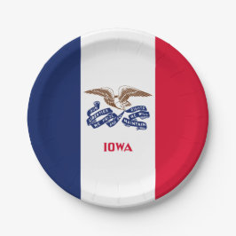 Plato De Papel Bandera de Iowa