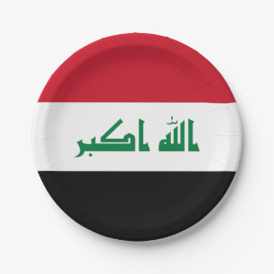 Plato De Papel Bandera de Irak