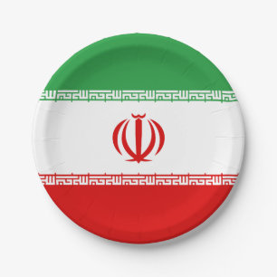 Plato De Papel Bandera de Irán