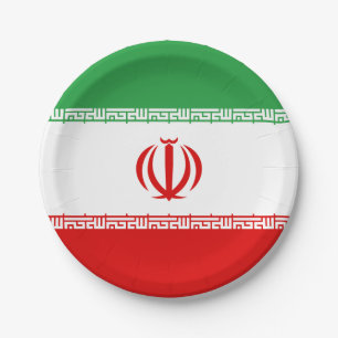 Plato De Papel Bandera de Irán (iraní)