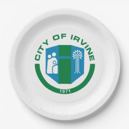 Plato De Papel Bandera de Irvine (California)