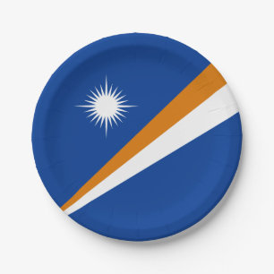 Plato De Papel Bandera de Islas Marshall
