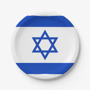 Plato De Papel Bandera de Israel