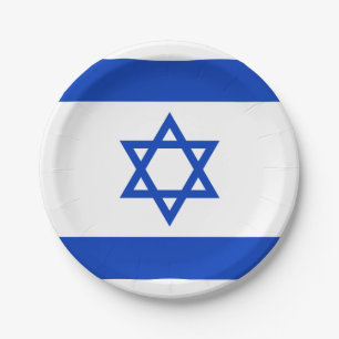 Plato De Papel Bandera de Israel