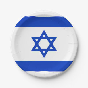 Plato De Papel Bandera de Israel