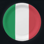 Plato De Papel Bandera de Italia<br><div class="desc">Bandera de Italia</div>