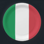 Plato De Papel Bandera de Italia<br><div class="desc">Bandera de Italia</div>