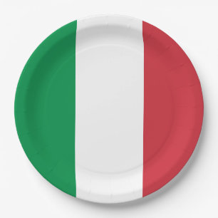 Plato De Papel Bandera de Italia