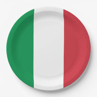 Plato De Papel Bandera de Italia