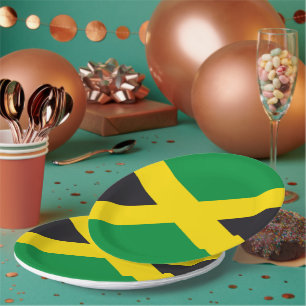 Plato De Papel Bandera de Jamaica