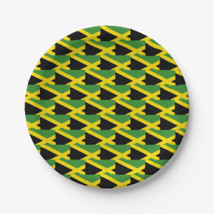 Plato De Papel Bandera de Jamaica elegante