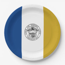 Plato De Papel Bandera de Jersey City (Nueva Jersey)