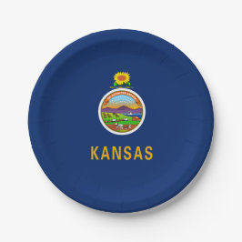 Plato De Papel Bandera de Kansan, Bandera de Kansas