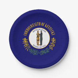Plato De Papel Bandera de Kentuckian, Bandera de Kentucky