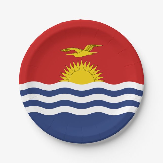Plato De Papel Bandera de Kiribati (Anverso)
