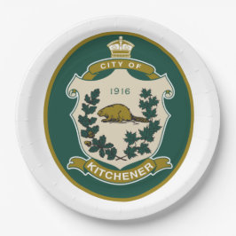 Plato De Papel Bandera de Kitchener (Ontario, Canadá)