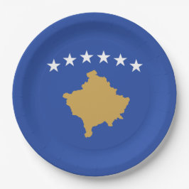 Plato De Papel Bandera de Kosovo