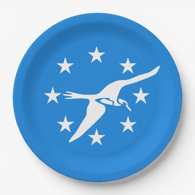 Plato De Papel Bandera de la Ciudad de Corpus Christi (Texas) (Anverso)