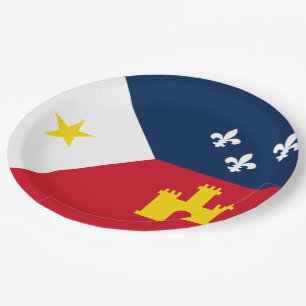 Plato De Papel Bandera de la ciudad de Lafayette
