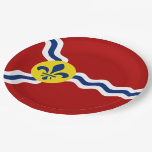 Plato De Papel Bandera de la ciudad de St. Louis