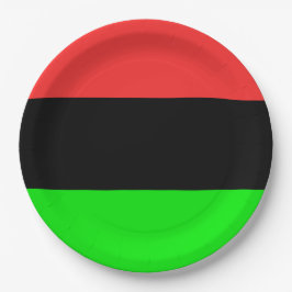 Plato De Papel Bandera de la diáspora afroamericana