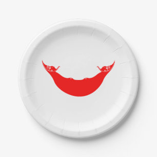Plato De Papel Bandera de la Isla de Pascua