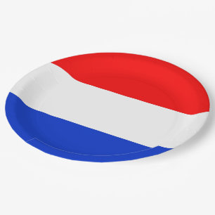 Plato De Papel Bandera de la Placa de los Países Bajos